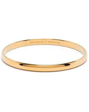 Kate Spade Tone Engraved Logo Bracelet - Metallic