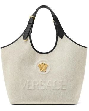 Versace Medusa-Emblem Tote Bag - Gray