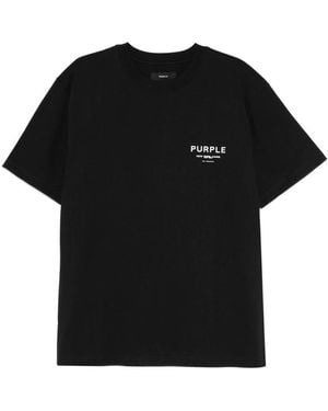 Purple Brand Logo T-Shirt - Black
