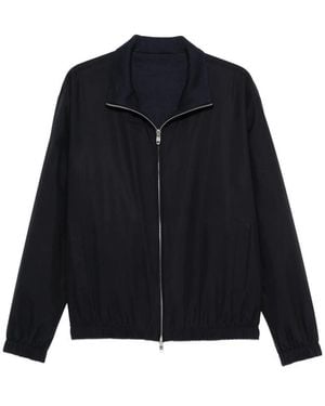 Umit Benan Zip-Up High-Neck Jacket - Blue