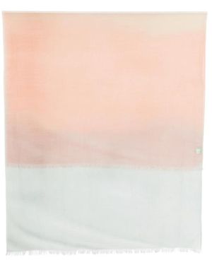 D'Aniello Fringed Ombré-Effect Scarf - White