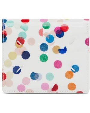 Maison Margiela Confetti-Print Clip Wallet - White