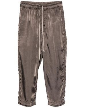 Rick Owens Drawstring-Fastening Cropped Pants - Gray