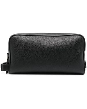 Tom Ford Grained Leather Wash Bag - Black