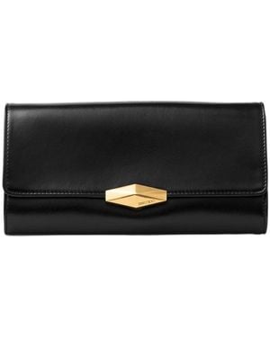 Jimmy Choo Cinch Leather Clutch Bag - Black