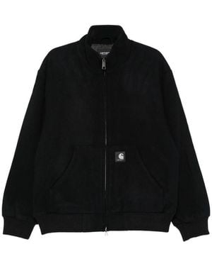 Carhartt Atoka Logo-Patch Zip-Up Jacket - Black