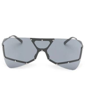 Rick Owens Tower Stud-Embellished Oversized-Frame Sunglasses - Gray