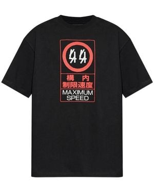 44 Label Group Graphic Print T-Shirt - Black