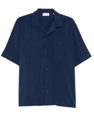 FAMILY FIRST Revere-Collar Button-Fastening Shirt - Blue