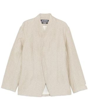 Jacquemus Bastide Wrap-Front Blazer - Natural