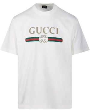 Gucci Neutrals T-Shirts & Vests - White