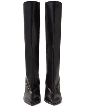 Versace Gianni Nappa Knee-High Boots 90 Mm - Black