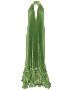 L'idée Libertie Pleated Maxi Dress - Green