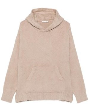 Roberto Collina Brushed-Knit Hoodie - Natural
