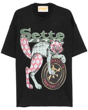 PDF Graphic-Print T-Shirt - Black