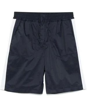 K-Way Logo-Patch Bermuda Shorts - Blue