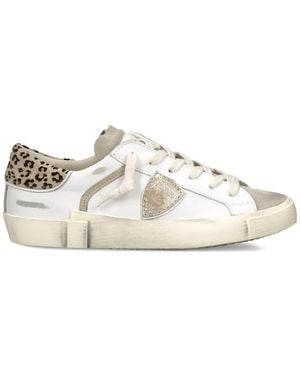 Philippe Model Animal Print Prsx Low Trainers - White