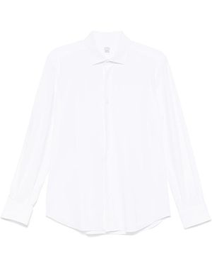 Mazzarelli Piqué-Weave Shirt - White