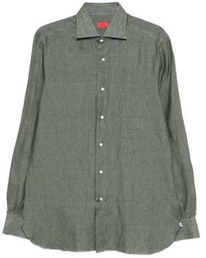 Isaia Button-Fastening Shirt - Green