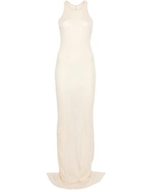 Rick Owens Crew Neck Racerback Maxi Dress - White