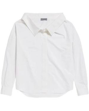 Balenciaga Stola Concealed-Button Shirt - White