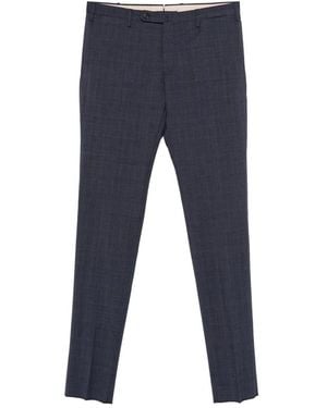 Incotex Checked Trousers - Blue