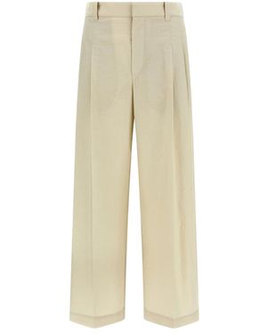 Brunello Cucinelli Wide Trousers - Natural