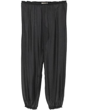 Paloma Wool Elasticated Ruffled-Trim Trousers - Black