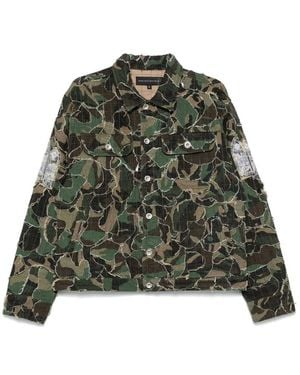 Who Decides War Camo Trucker Jacket - Green