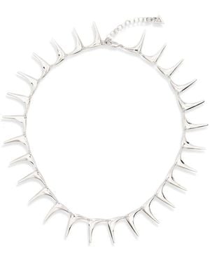 LAG World Boomerang Choker Necklace - White