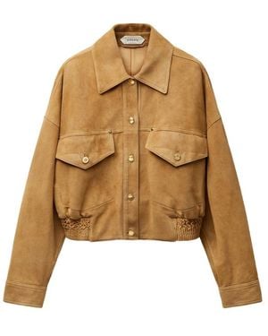 Versace Suede Blouson - Natural