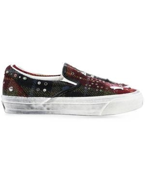 Vans Harris Tweed Slip-On Sneakers - Black