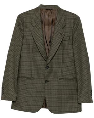 Reveres 1949 Houndstooth-Pattern Single-Breasted Blazer - Green