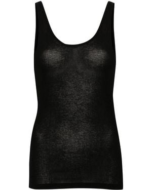 Saint Laurent Jersey Tank Top - Black