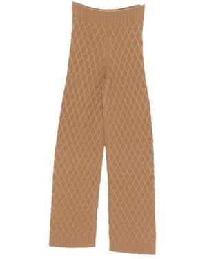 Max Mara High-Waist Knitted Pants - Natural