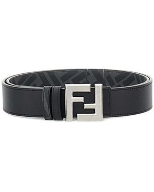 Fendi Logo-Buckle Belt - Black