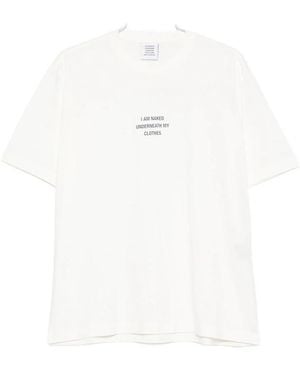 Vetements Slogan-Print T-Shirt - White