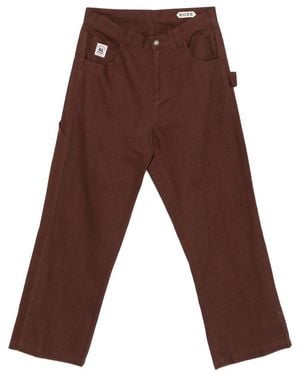 Bode Patch-Detail Pants - Brown