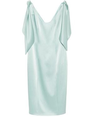 Fely Campo Draped Midi Dress - Blue