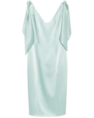 Fely Campo Draped Midi Dress - Blue