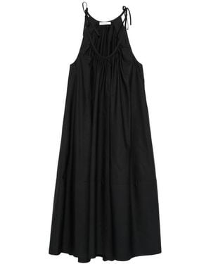 Co. Tie-Straps Gathered Maxi Dress - Black