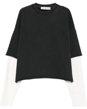 Stay Human On Earth Layered Sweatshirt - Black