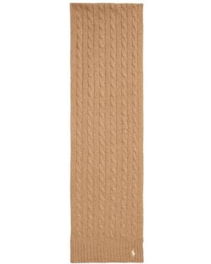 Ralph Lauren Cable-Knit Scarf - Natural