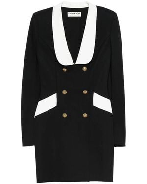 Chiara Boni Double-Breasted Blazer Dress - Black