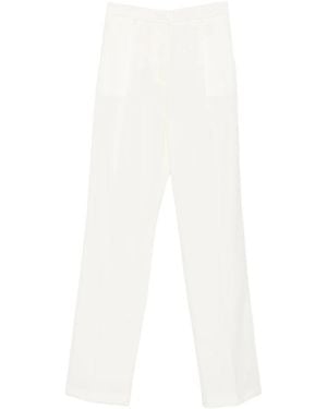 Elisabetta Franchi Pressed-Crease Straight-Leg Pants - White
