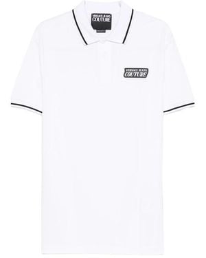 Versace Jeans Couture Logo-Print Polo Shirt - White