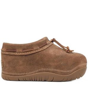 UGG Clog Bucked Chestnut Suede Slippers - Brown