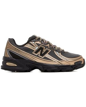 New Balance U740Bd2 Paneled Sneakers - Brown