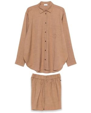 ANDAMANE Elastic-Waist Shorts - Brown