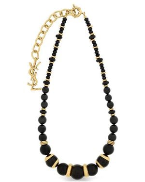 Saint Laurent Loulou Beaded Necklace - Black
